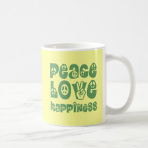 peace love happiness mug