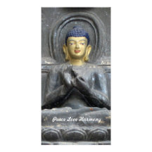 Peace Love Harmony with Buddha Photo Card