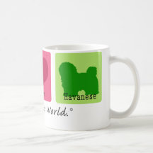 Peace Love Havanese Coffee Mugs