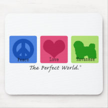 Peace Love Havanese Mouse Pad