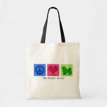 Peace Love Havanese Tote Bags
