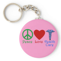 Peace Love Healthcare Products Keychain