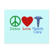 Peace Love Healthcare Products Postcards