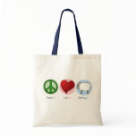 Peace Love Herding Tote Bag