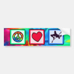 Peace, Love, High Jump Bumper Stickers