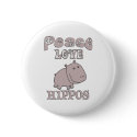 Peace Love Hippos buttons