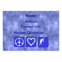 Peace Love Hockey Business Cards