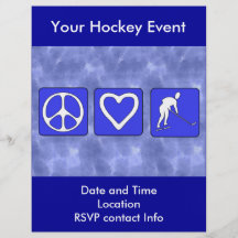 Peace Love Hockey Full Color Flyer