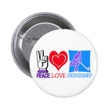PEACE LOVE HOCKEY GIFTS PINS