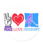PEACE LOVE HOCKEY GIFTS stickers