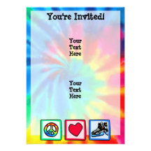 Peace, Love, Hockey Personalised Invites