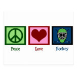 Peace Love Hockey Post Cards