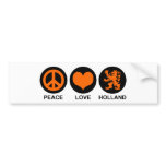 Peace Love Holland bumper stickers