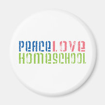 Peace Love Homeschool Fridge Magnets