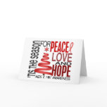 Peace Love Hope Christmas Holiday AIDS Greeting Cards