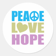 Peace Love Hope Sticker