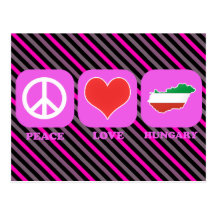 Peace Love Hungary Postcards