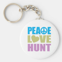 Peace Love Hunt Key Chains