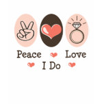 Peace Love I Do Bridal Distressed Tee t-shirts