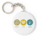 Peace Love Iaido Key Chain