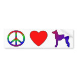 Peace Love Ibizan Hounds Bumper Sticker bumper stickers