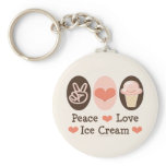Peace Love Ice Cream Key Chain keychains