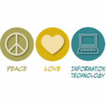 Peace Love Information Technology photo sculptures