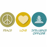 Peace Love Intelligence Officer photo sculptures
