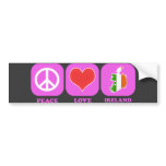 Peace Love Ireland bumper stickers