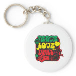Peace love ital keychains