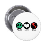 Peace Love Italia Button