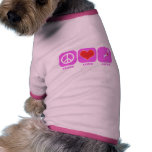 Peace Love Japan Doggie Tee Shirt