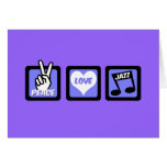 Peace love jazz cards