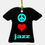 Peace love jazz ornament