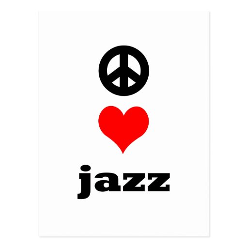 peace Love Jazz Postcard