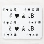 Peace Love & JB mousepads