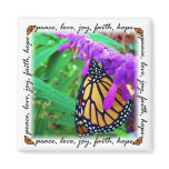 peace, love, joy, faith, hope magnet