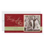 Peace, Love, & Joy Holiday Photo Card photo cards
