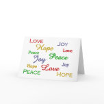 Peace, Love, Joy, Hope Holiday Card