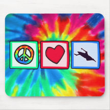 Peace, Love, Kayaking Mouse Pads