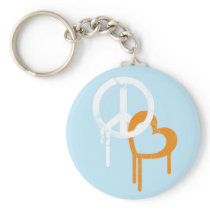 Peace & Love Keychains