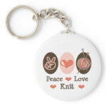 Peace Love Knit Key Chain keychains