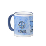 peace love knit mug