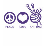 Peace Love Knitting t-shirts