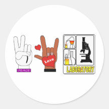 PEACE LOVE LABORATORY STICKERS