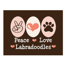 Peace Love Labradoodles Postcard