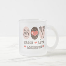 Peace Love Lacrosse Frosted Mug