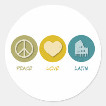 Peace Love Latin Sticker