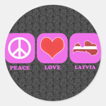 Peace Love Latvia Sticker