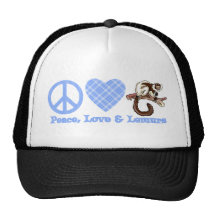 Peace, Love & Lemurs Hats